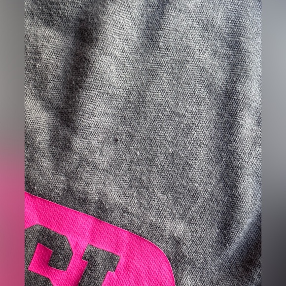 Duo Outerwear Combo:PINK brand Crewneck sweatshirt and Burgundy Hoodie, Size Med - Picture 13 of 16